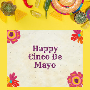 Carte Postale Rustique Floral Happy Cinco de Mayo