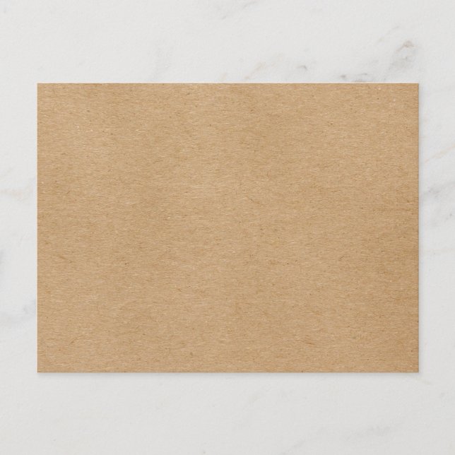Carte Postale Rustique Kraft Simple Bohème Élégant (Devant)