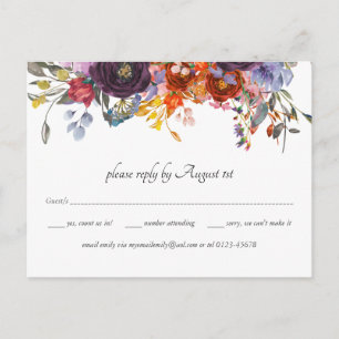 Carte postale Rustique Plum Orange Fall RSVP