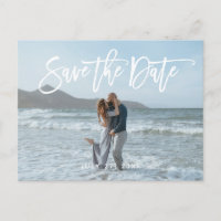 Rustique Script Couple Photo Beach Enregistrer La