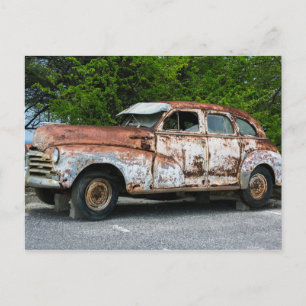 Carte Postale Rusty Antique Car