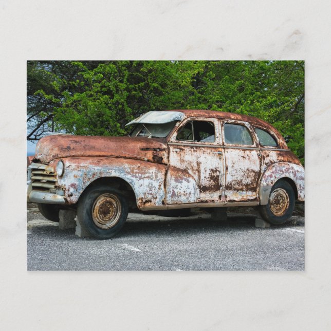 Carte Postale Rusty Antique Car (Devant)