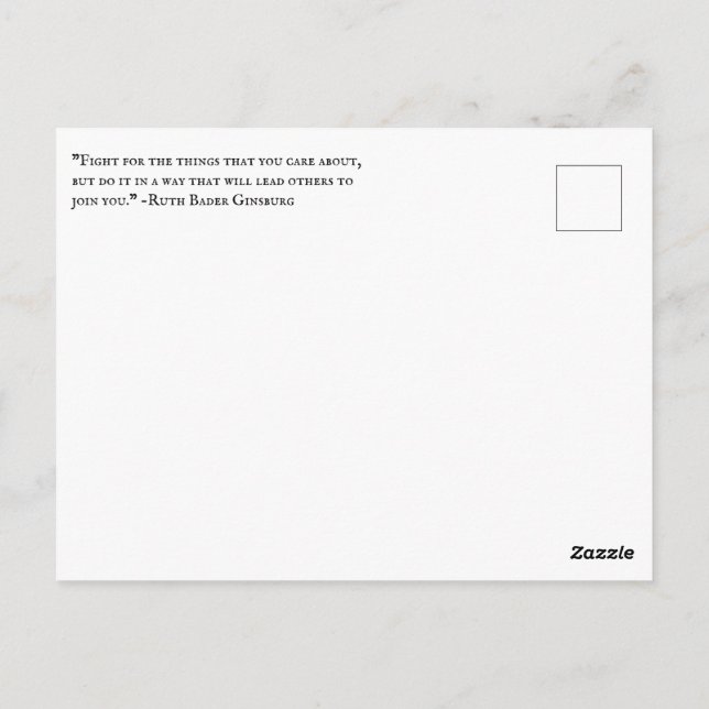 Carte Postale Ruth Bader Ginsburg (Dos)
