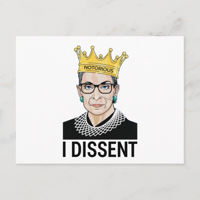 Carte Postale Ruth Bader Ginsburg, Célèbre RBG, Je ne suis pas d (Devant)