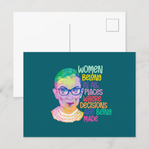Carte Postale Ruth Bader Ginsburg Femmes Dans Tous Les Endroits