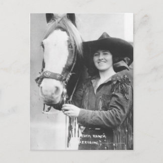 Carte Postale Ruth Roach et son cheval.