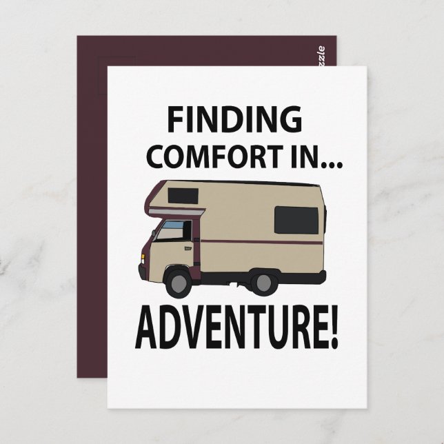 Carte Postale RV Camping Aventure Rving (Devant / Derrière)
