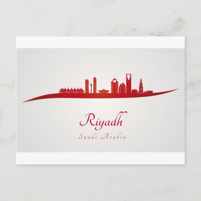 Carte Postale Ryad skyline in red.jpg (Devant)