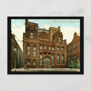 Carte Postale Rylands Library, Manchester UK 1909 Vintage