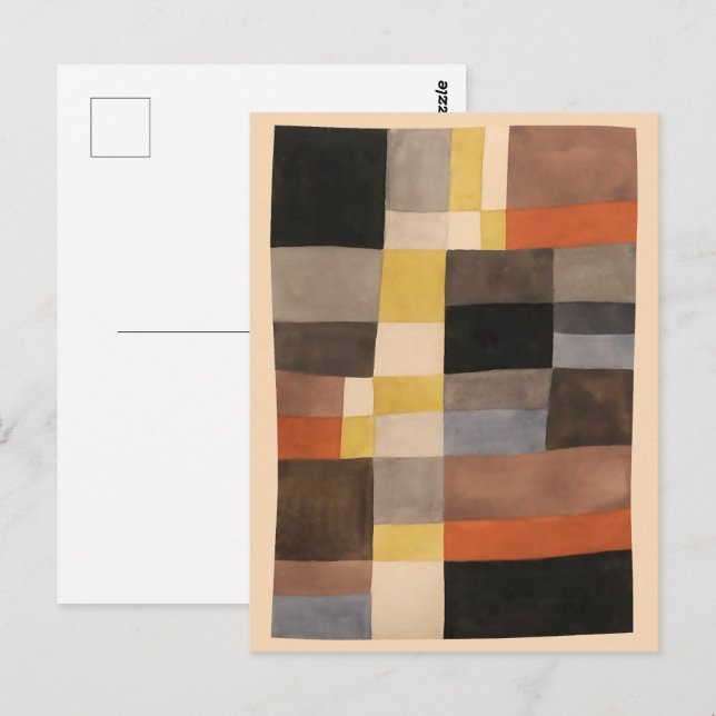 Carte Postale Rythmes verticaux-horizontaux | Sophie Taeuber-Arp (Devant / Derrière)