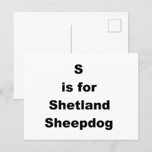 Carte Postale S est pour Shetland Sheepdog