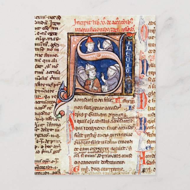 Carte Postale 'S' initial historique représentant le pape Grégoi (Devant)