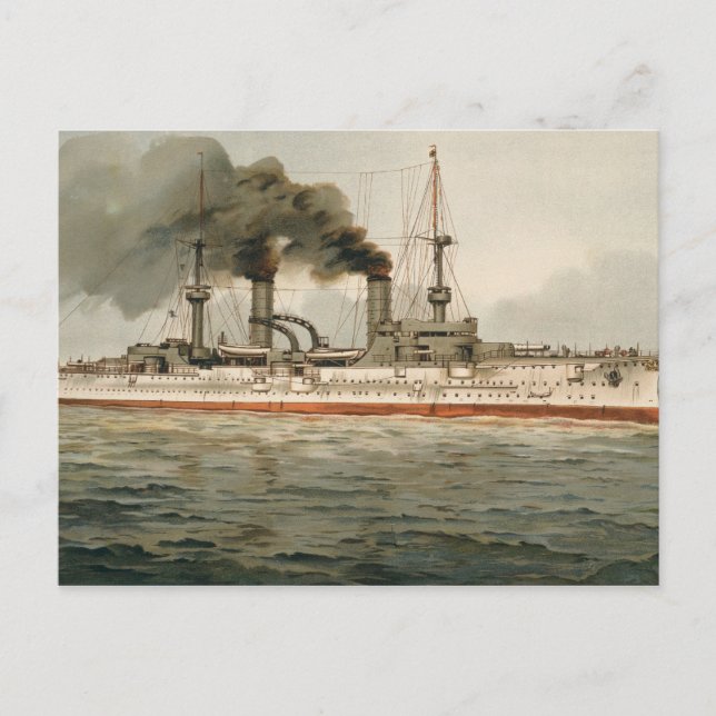 Carte Postale S.M. Grands croiseurs 'Furst Bismarck' (Devant)