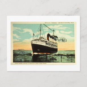 Carte Postale S.S. Alabama, Cleveland Put-In-Bay Route