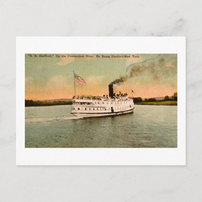 Carte Postale S.S. Hartford up the Connecticut (Devant)