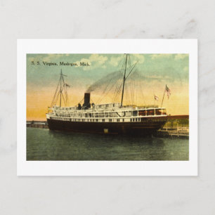 Carte Postale S.S. Virginia, Muskegon, Michigan