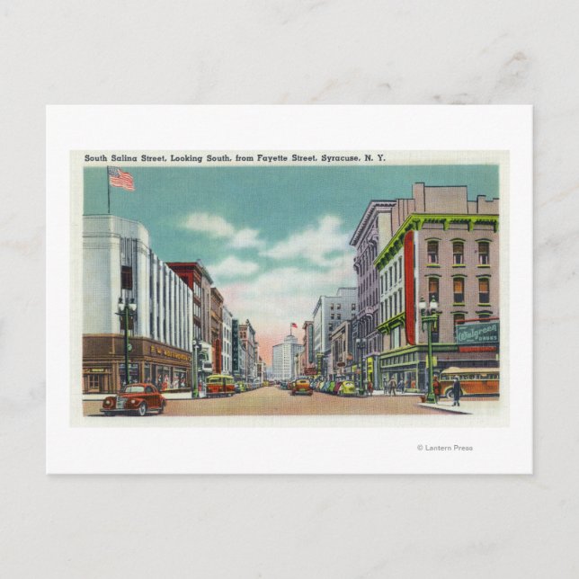 Carte Postale S Salina Street from Fayette Street (Devant)