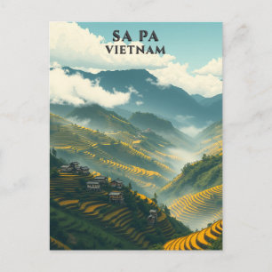 Carte Postale Sa Pa Vietnam Terrasses de riz Montagne