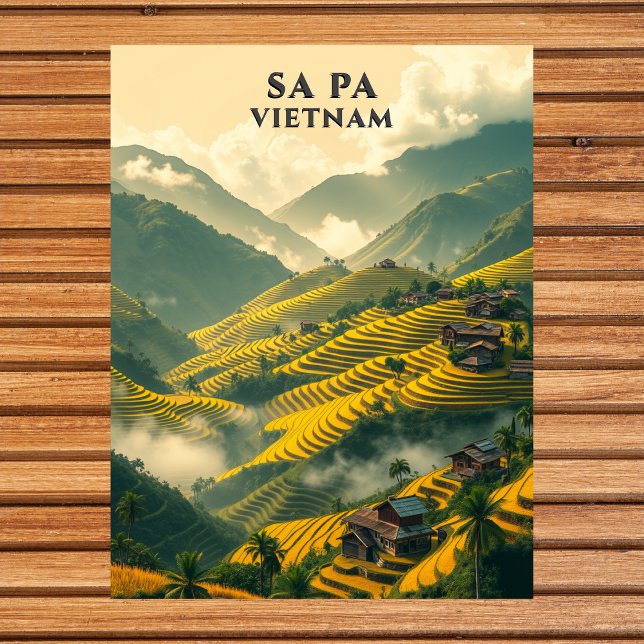 Carte Postale Sa Pa Vietnam Travel Rice Terrasses Mountain (Sa Pa Vietnam Travel Rice Terraces Mountain Postcard
)