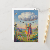 Sa tête était dans les nuages Art surréaliste colo