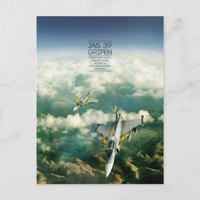 Carte postale Saab JAS 39 Gripen (Devant)