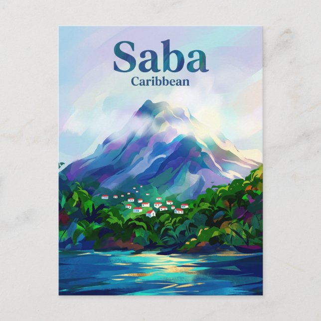 Carte Postale Saba Pays-Bas (Devant)