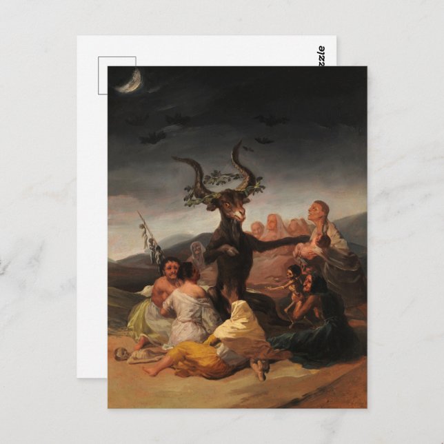 Carte Postale Sabat de sorcières par Francisco de Goya (Devant / Derrière)