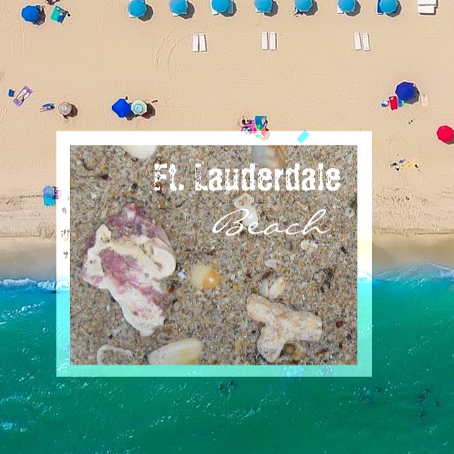 Carte Postale Sable de la plage de Ft. Lauderdale, Floride, vue  (Créateur téléchargé)