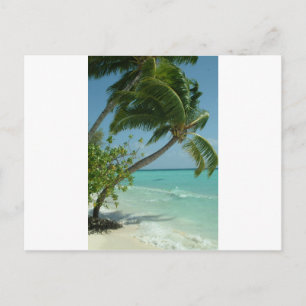 Carte Postale Sable de plage tropical soleil eau océan vagues su