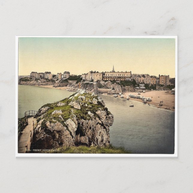 Carte Postale Sables du Sud, Tenby, Pays de Galles rare Photochr (Devant)