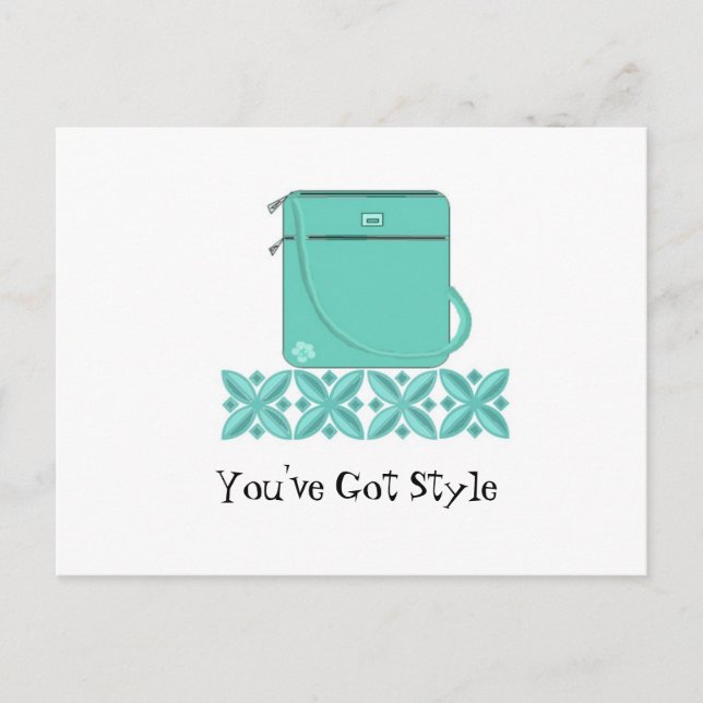 Carte Postale Sac à main classique avec dire (Devant)