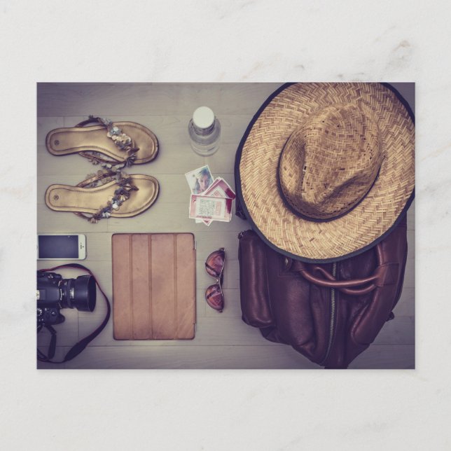 Carte Postale Sac à thème, sac prêt à être rempli avec un appare (Devant)