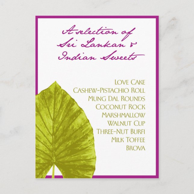 Carte postale Sac Cadeau Feuille Palm (Devant)