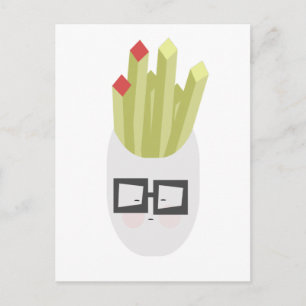 Carte Postale Sac de frites mignon dessin animé    