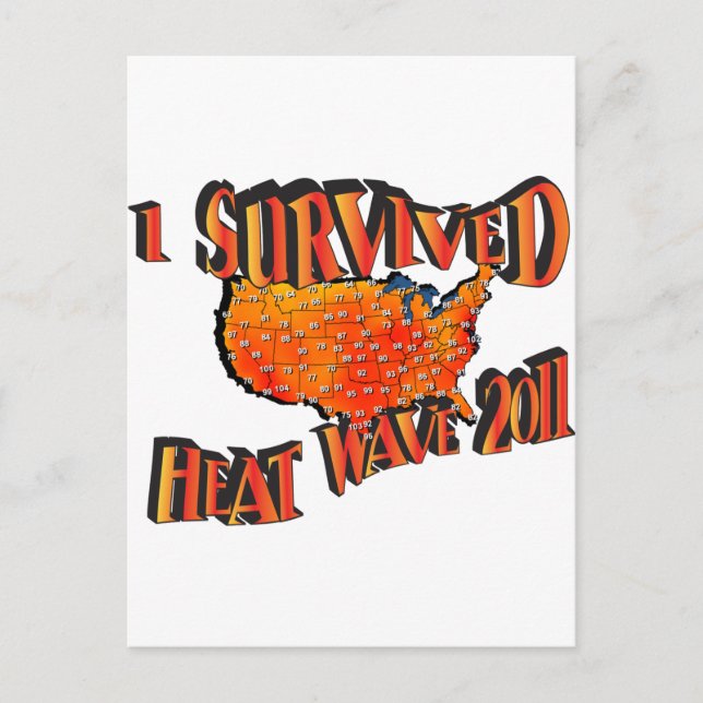 Carte Postale Sac de survivant de la vague de chaleur 2011 (Devant)