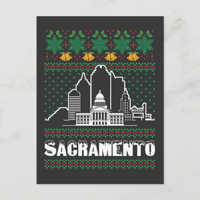 Carte Postale Sacramento California Laid Christmas (Devant)