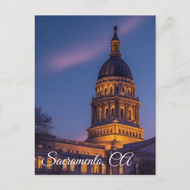 Carte Postale Sacramento, capitale de l'État, Californie (Devant)