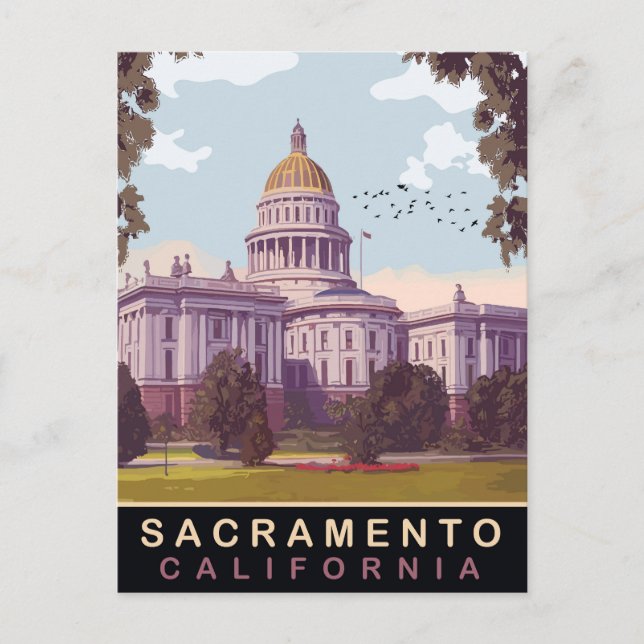 Carte Postale Sacramento, capitale de l'État, Californie, Voyage (Devant)