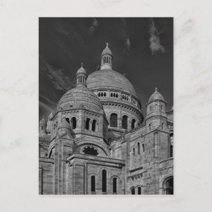 Carte Postale Sacré-Cœur noir et blanc Paris Europe Voyage