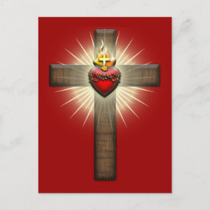 Carte Postale Sacred Heart de Jésus-Cross