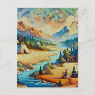 Carte Postale Sacred Valley - Paysage tribal des Amérindiens