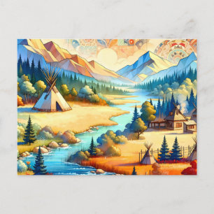 Carte Postale Sacred Valley - Paysage tribal des Amérindiens