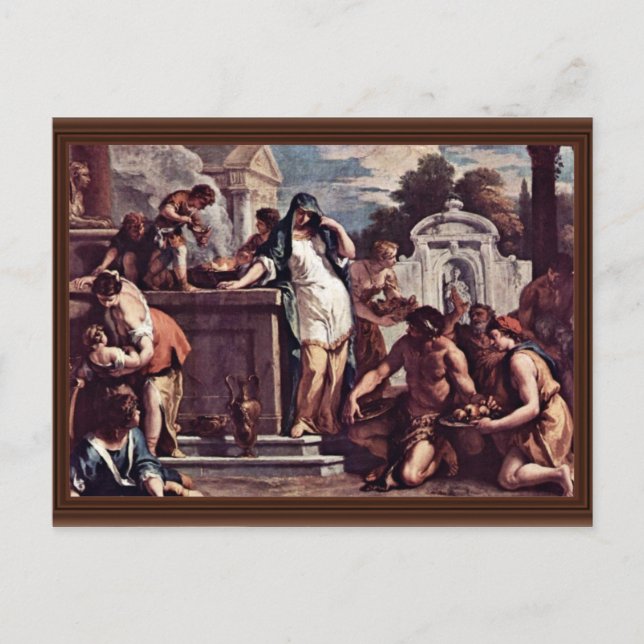 Carte Postale Sacrifice À La Déesse Vesta Par Ricci Sebastiano (Devant)