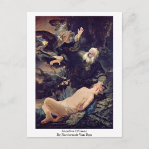 Carte Postale Sacrifice D'Isaac Par Rembrandt Van Rijn
