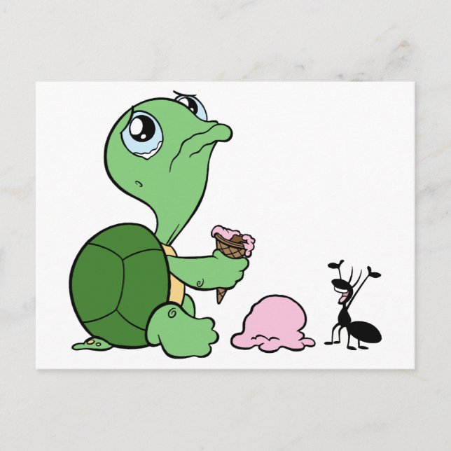 Carte Postale Sad Turtle Happy Ant (Devant)