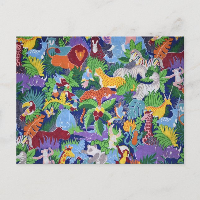 Carte Postale Safari animal (Devant)