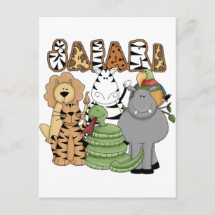 Carte Postale Safari animal
