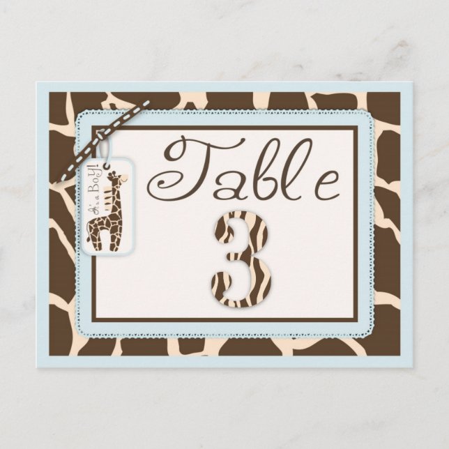 Carte postale Safari Boy Table 3 (Devant)