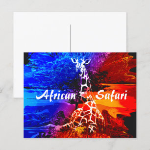 Carte Postale Safari Giraffe Dream