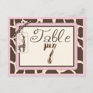Carte postale Safari Girl Table 7